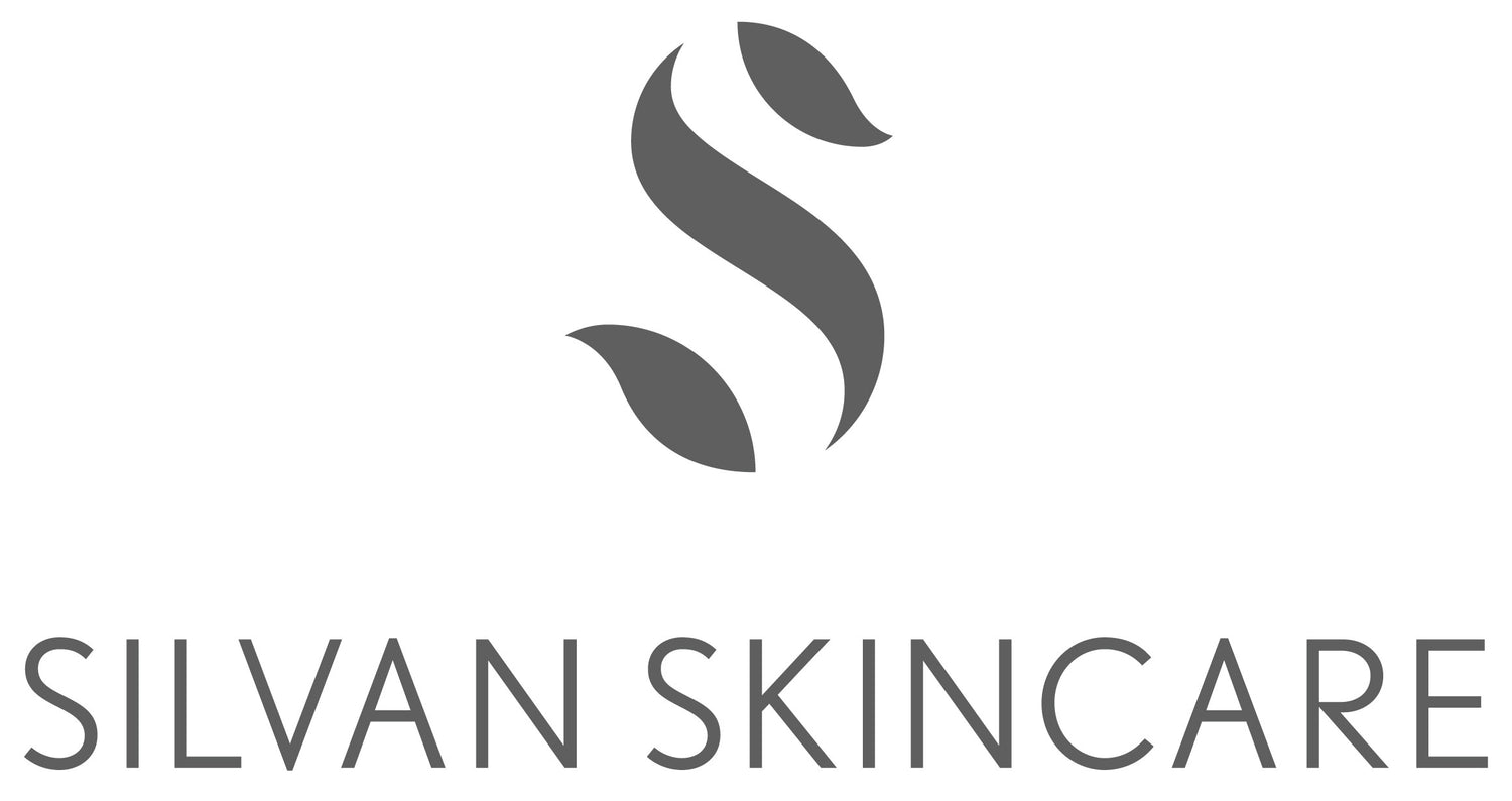 Silvan Skincare Brand Logo. Grey text with white background. Multiple award winning range, Vegan certified skincare. Handmade in Wales.