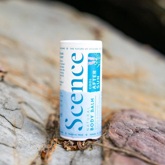 Scence After Sun Natural Solid Body Moisturiser. Perfect travel companion for the handbag, to help your skin after sun exposure.