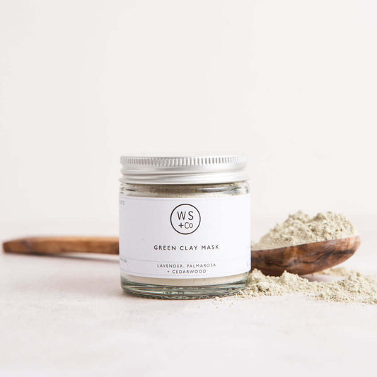 Wild Sage + Co Green Clay Face Mask with Lavender, Palmarosa & Cedarwood