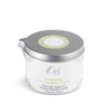 Orli Energising Therapy Massage Candle in Aluminium tin. Jojoba, Sweet Almond and Moroccan Argan Oil, scented with a special blend of Lime, Lemongrass and Grapefruit. Handmade in Scotland. White Background.