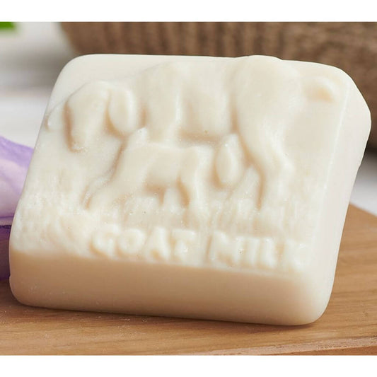 Goats of the Gorge Goats Milk Soap Bar with Lavender. High in Vitamin A and Retinol. For all skin types. natural and leaping bunny certified cruelty free.