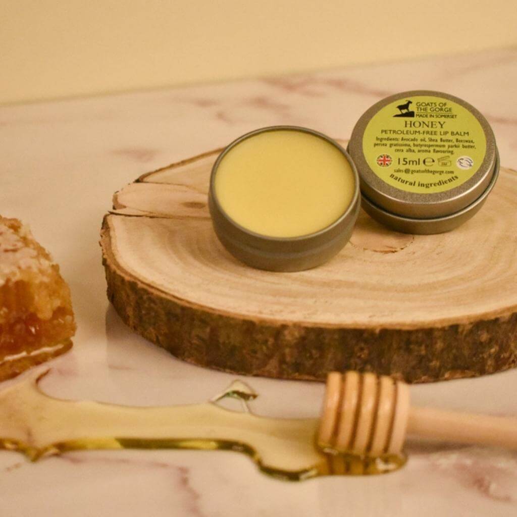 Goats of the Gorge. Honey Lip Balm. Lifestyle. Beeswax with avocado Oil.