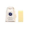 The Edinburgh Natural Skincare Co. Luxury No. 1 Cold Processed Soap. With Cotton bag and Cold Processed Soap on display with white background.