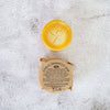 Battle Green Citrus Natural Vegan Shampoo Bar. grapefruit, sweet orange and lemongrass. with wrapping. on display. 55g. up to 80 washes.