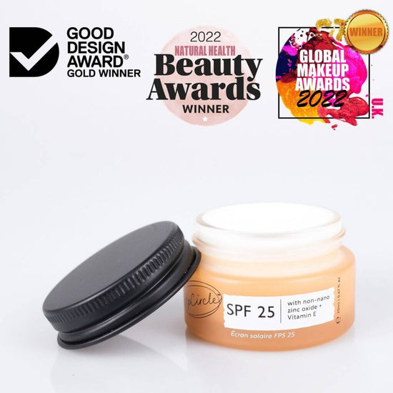 UpCircle - SPF 25 Mineral Sunscreen with non-nano zinc oxide and Vitamin E. Travel Size 20ml. Multiple Award Winning.