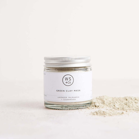 Wild Sage + Co Green Clay Face Mask with Lavender, Palmarosa & Cedarwood