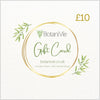 BotaniVie Gift Card. E-Voucher. e-Gift Card with £10, 10 pounds, Ten £. Colourful with textured background.