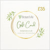 BotaniVie Gift Card. E-Voucher. e-Gift Card with £35, Thirty Five pounds, Thirty Five £. Colourful with textured background.