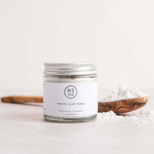 Wild Sage + Co White Clay Face Mask with Kaolin Clay for Sensitive Skin