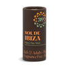 Sol de Ibiza Face & Body Plastic Free Zinc Stick SPF30 Sun cream. Cardboard tube. Natural, recyclable, vegan, cruelty free, sun protection for all skin types, adults and children. on white background.