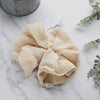 Tabitha Eve - Biodegradable Bath Pouf - Organic Cotton. GOTS certified natural Cotton. Made in UK. On bench.