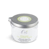  Orli Energising Therapy Massage Candle in Aluminium tin. Jojoba, Sweet Almond and Moroccan Argan Oil, scented with a special blend of Lime, Lemongrass and Grapefruit. Handmade in Scotland. White Background.