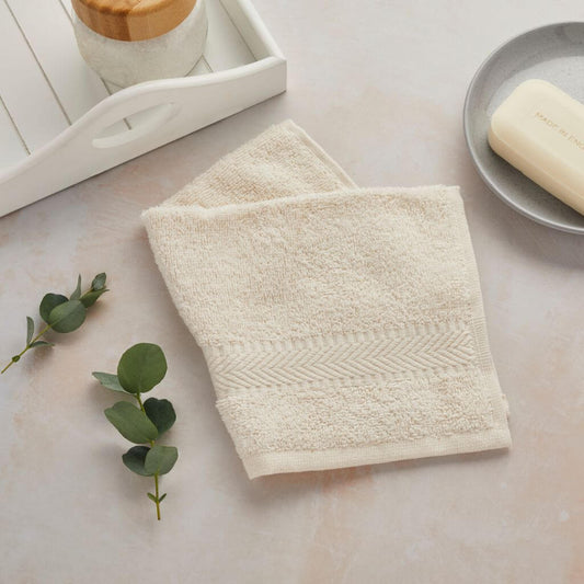 Tabitha Eve - Organic Cotton Luxury Flannel - Natural. perfect for the bathroom as a personal accessory. unbleached, absorbant cloth.