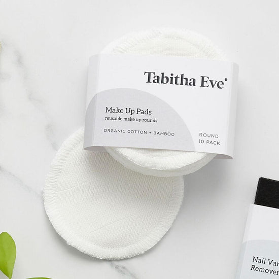 Tabitha Eve - Reusable Bamboo Make Up Pads Rounds - Set of 10. Soft, reusable and environmentally conscious makeup remover pads.
