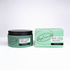 Upcircle Body Scrub containing Peppermint with lid on and cardboard recyclable box on a white background.