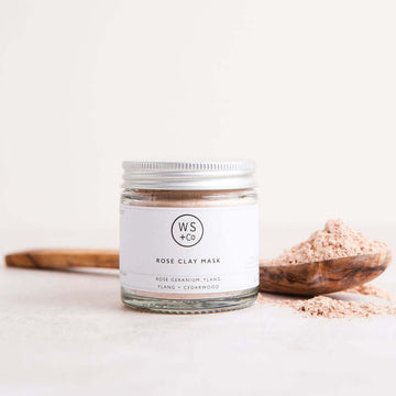 Wild Sage + Co Rose Clay Face Mask with Rose Geranium, Ylang Ylang & Cardamom